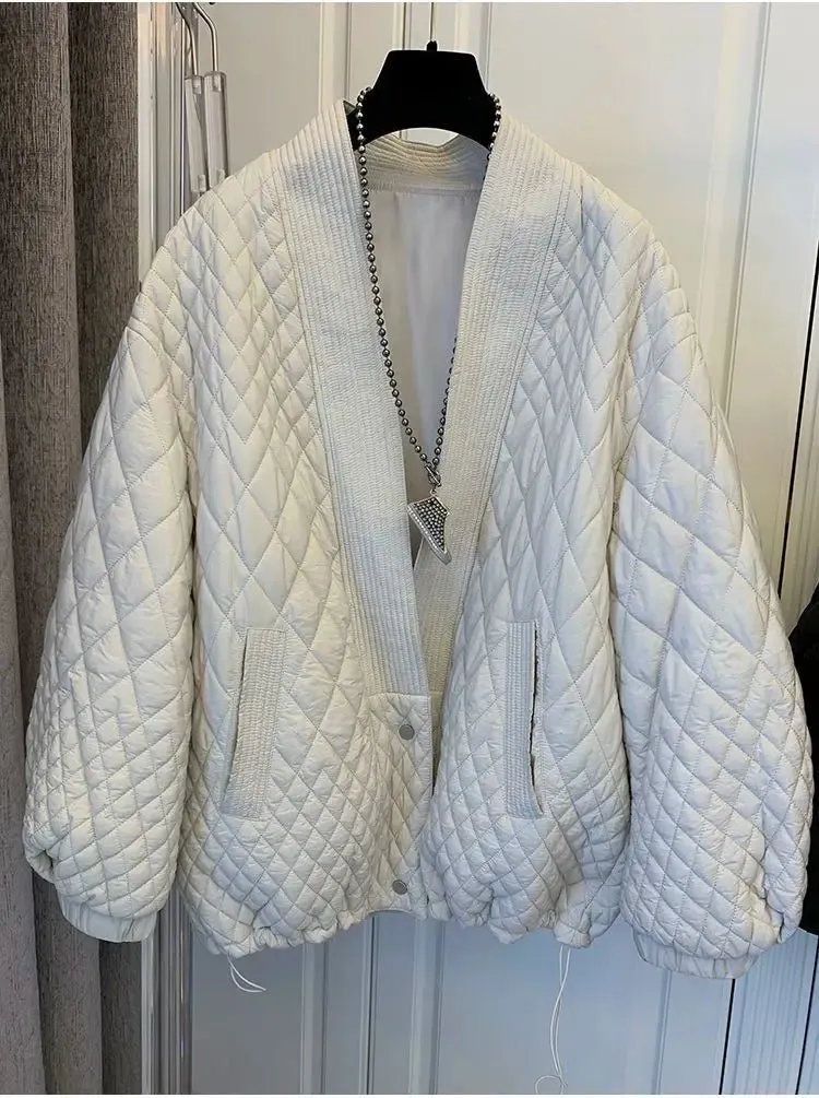 Pre Order:  Quilted Sash Lapel Drawstring Jacket