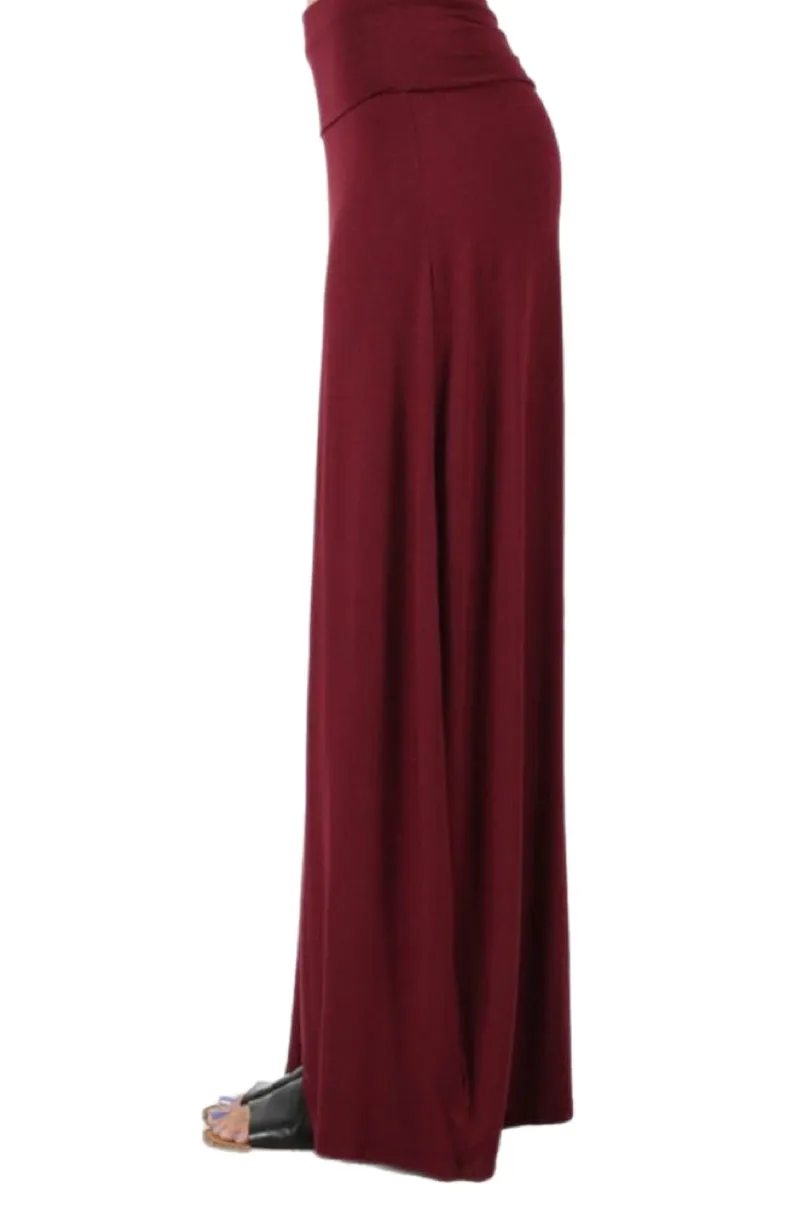 Premium Maxi Skirt Style 1343 in Dark Burgundy