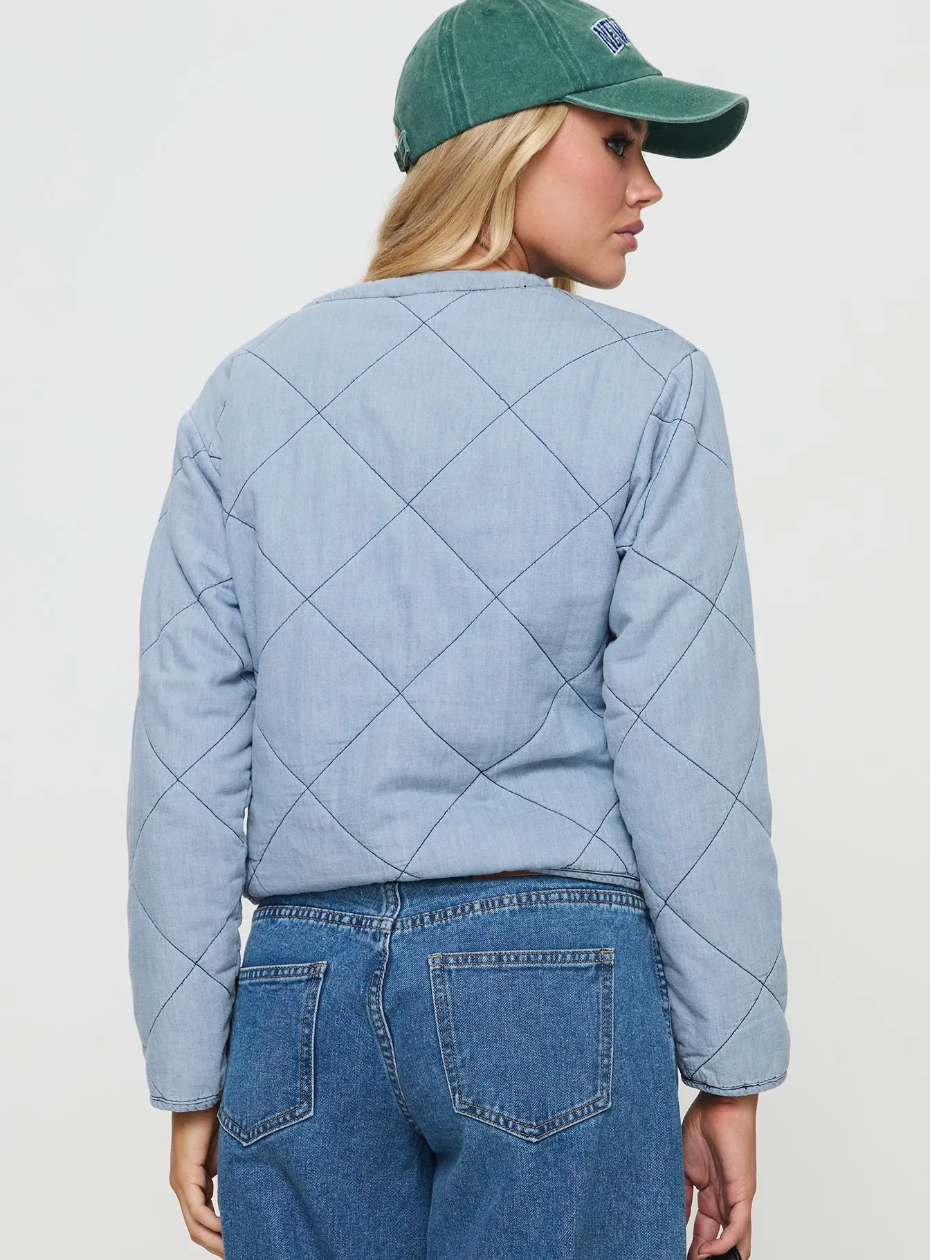 Premonitions Quilted Jacket Blue