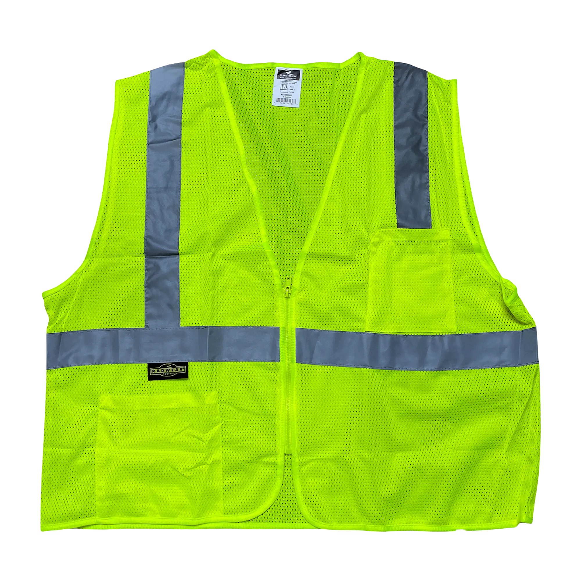 Radians SV2Z Economy Type R Class 2 Mesh Safety Vest With Zipper