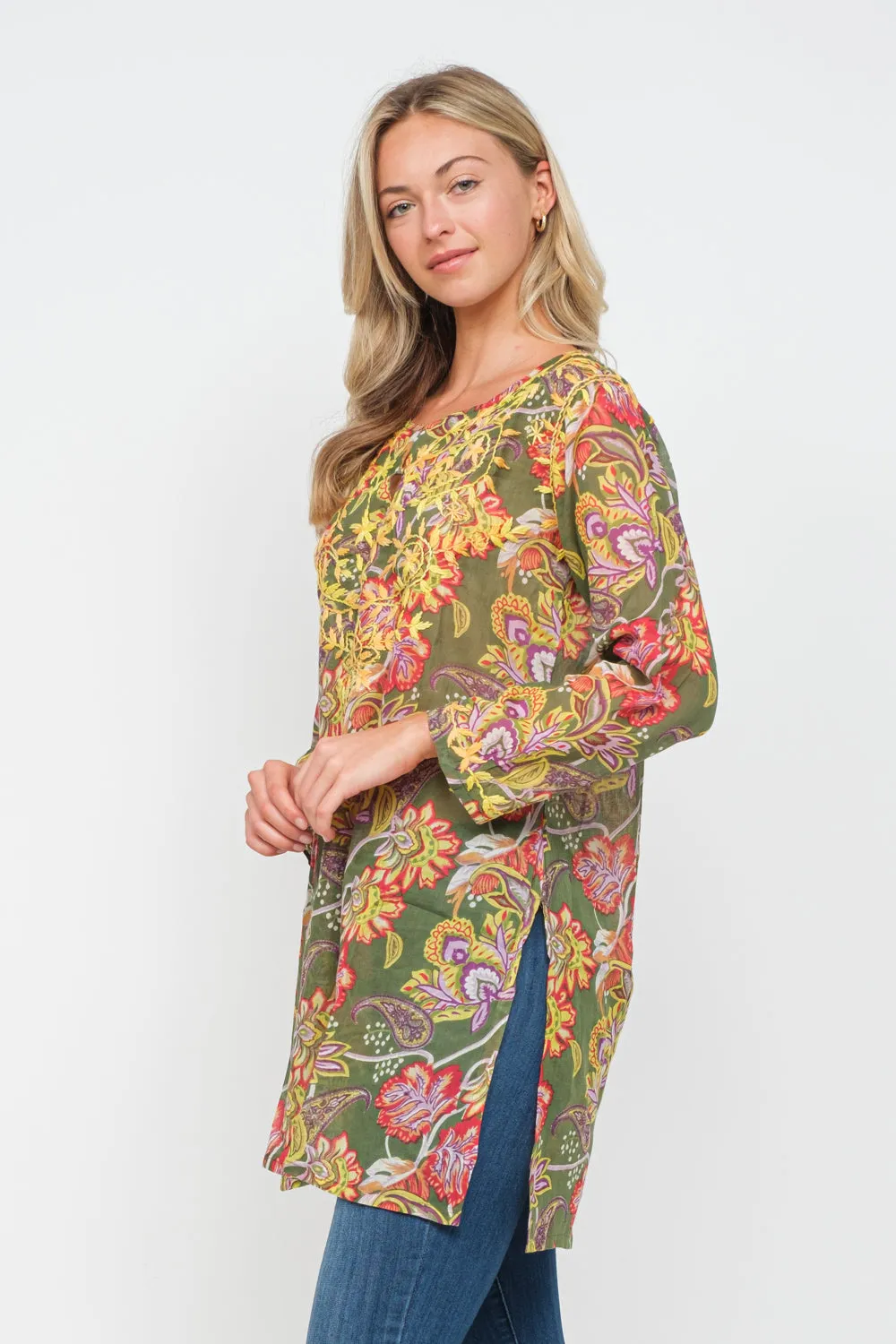 RAJ WILDFLOWER EMBROIDERED TUNIC