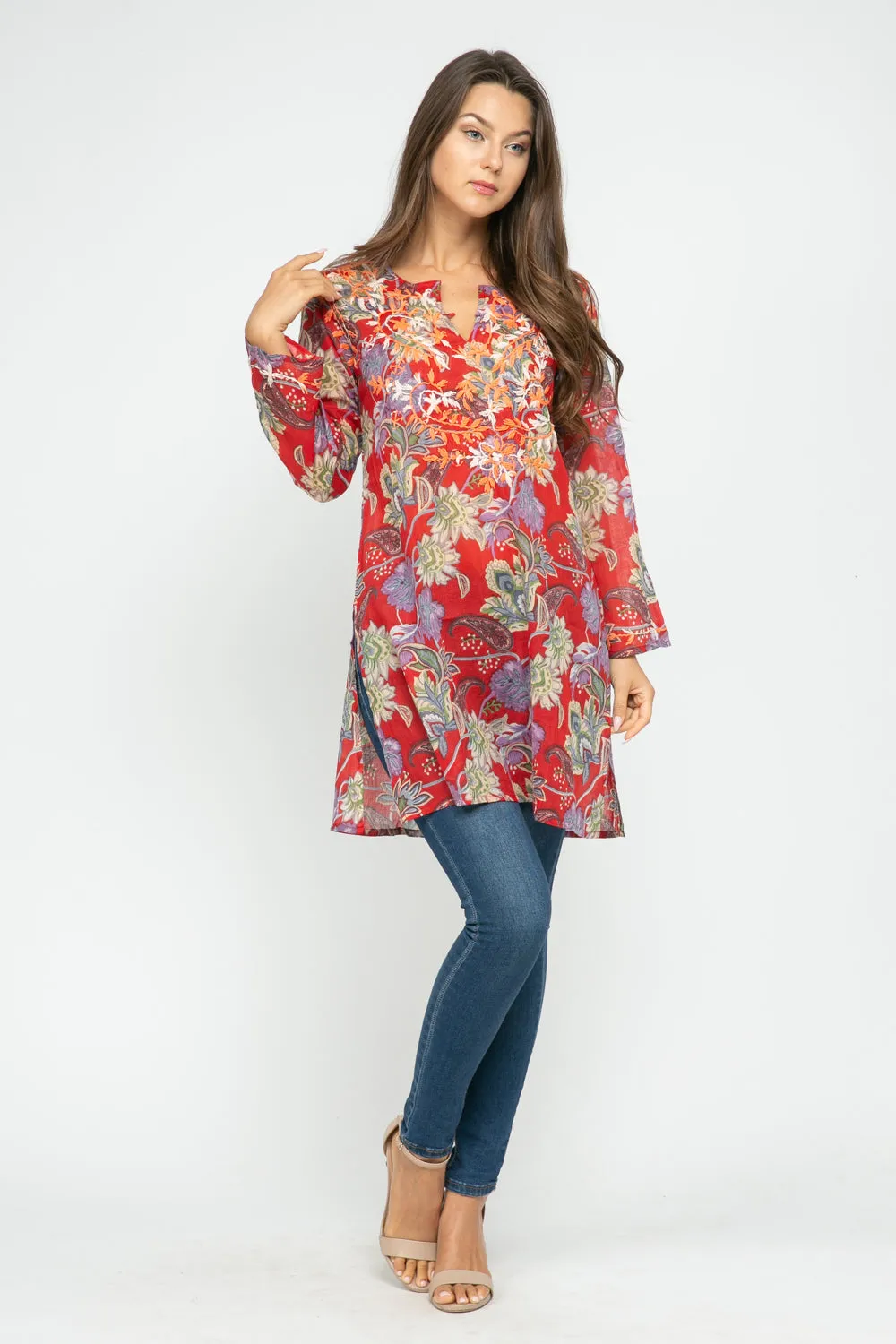 RAJ WILDFLOWER EMBROIDERED TUNIC