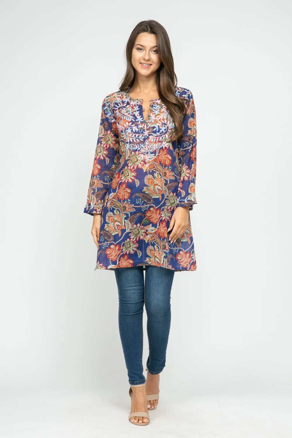 RAJ WILDFLOWER EMBROIDERED TUNIC