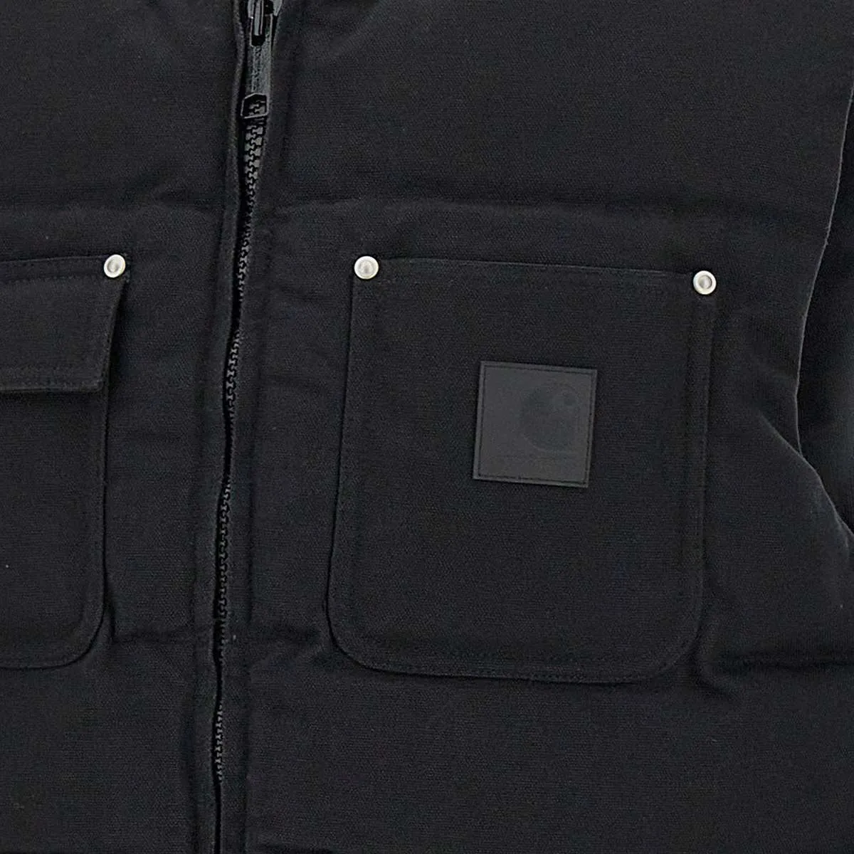 Rayley Vest Black Cotton Canvas