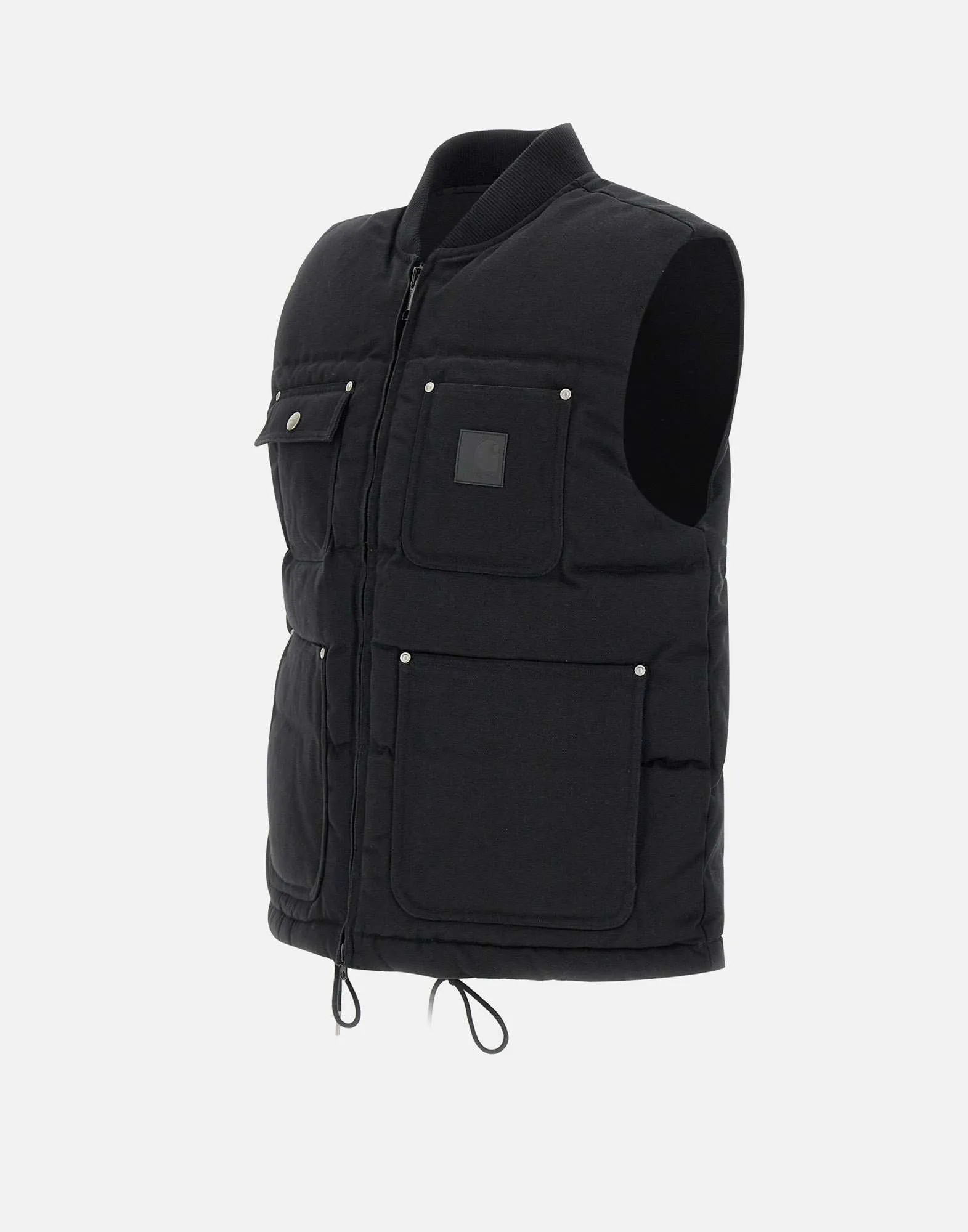 Rayley Vest Black Cotton Canvas