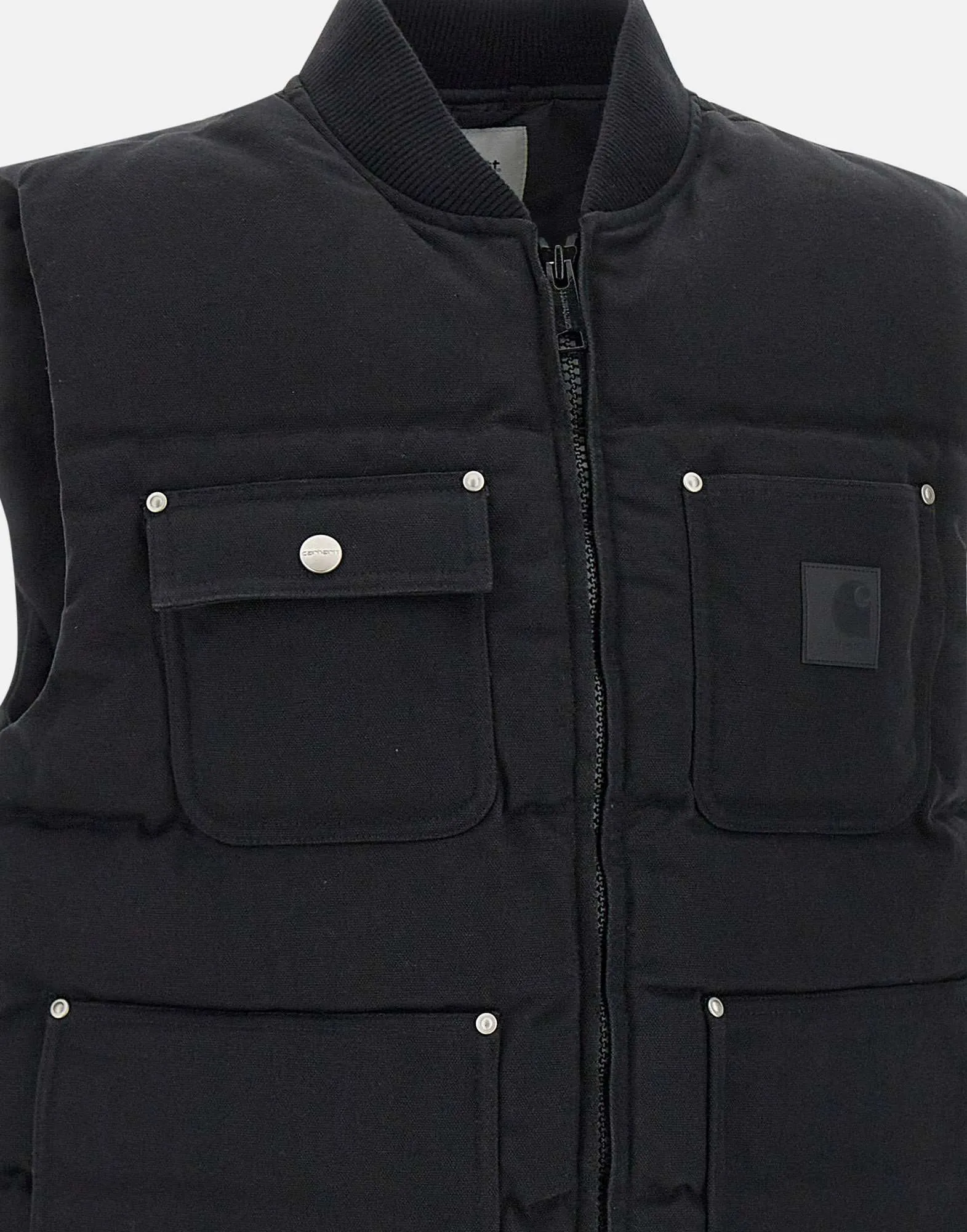 Rayley Vest Black Cotton Canvas