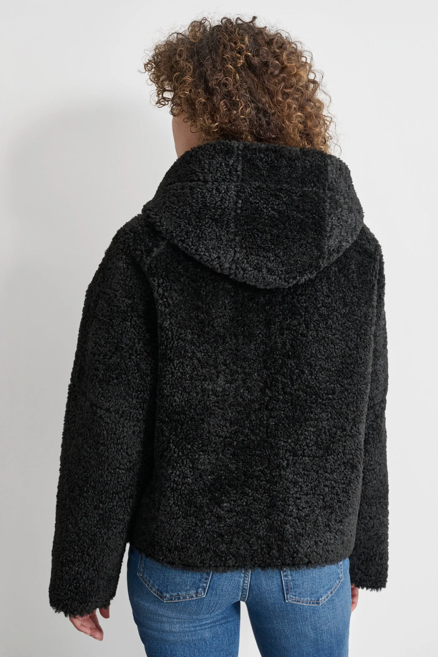 REVERSIBLE FAUX SHEARLING JACKET