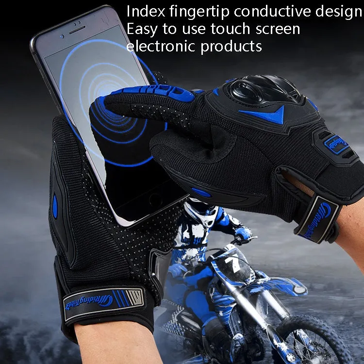 Riding Tribe MCS-17 Motorcycle Gloves Touch Screen Outdoor Riding Gloves, Size: M(Black)