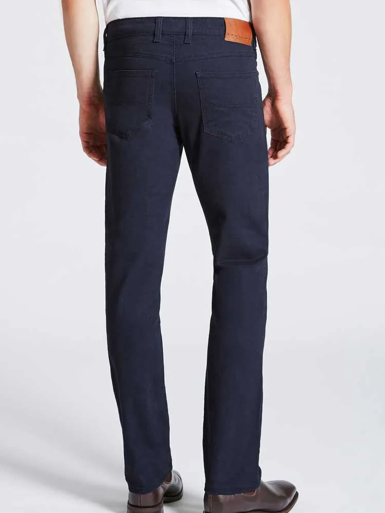 RM WILLIAMS Chinos - Men's Linesman Drill Cotton Slim-Fit - Navy