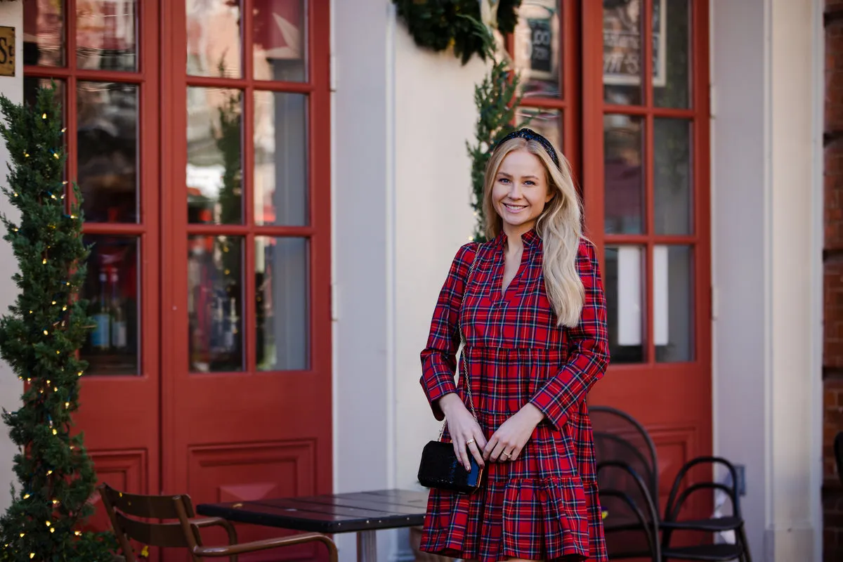 Sail to Sable Highlands Dress - Red Plaid