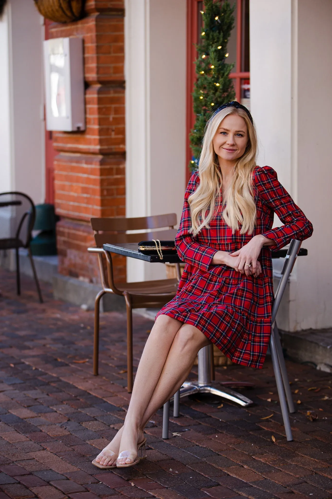 Sail to Sable Highlands Dress - Red Plaid