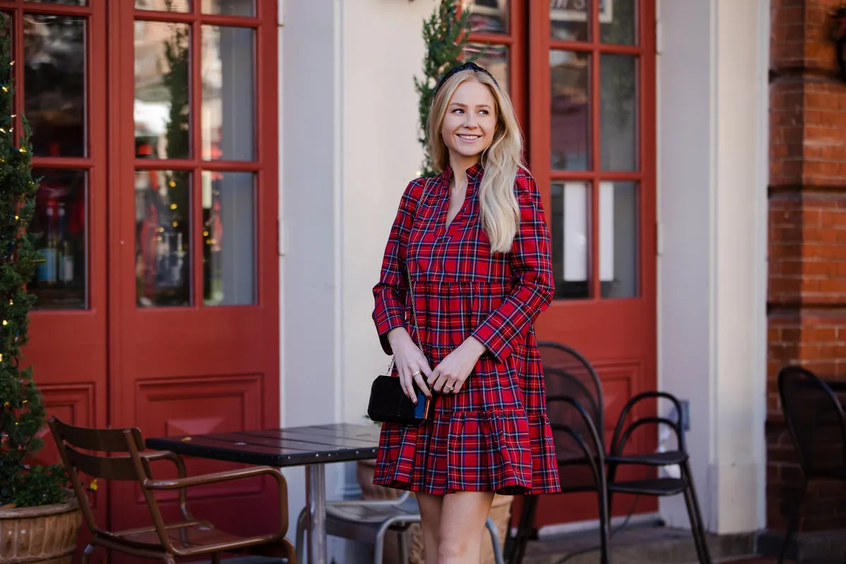 Sail to Sable Highlands Dress - Red Plaid