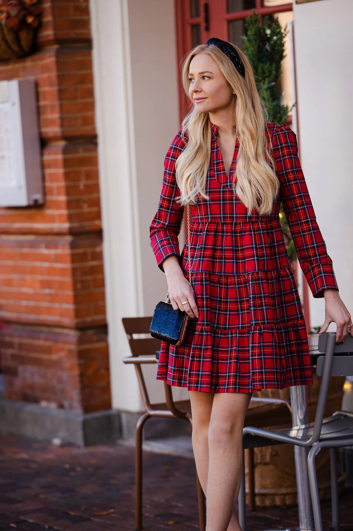 Sail to Sable Highlands Dress - Red Plaid