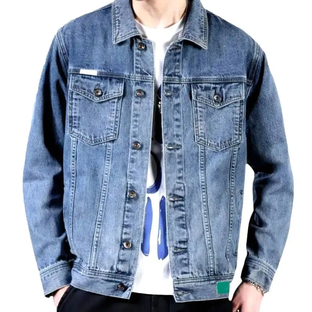 Sanded men's jeans jacket