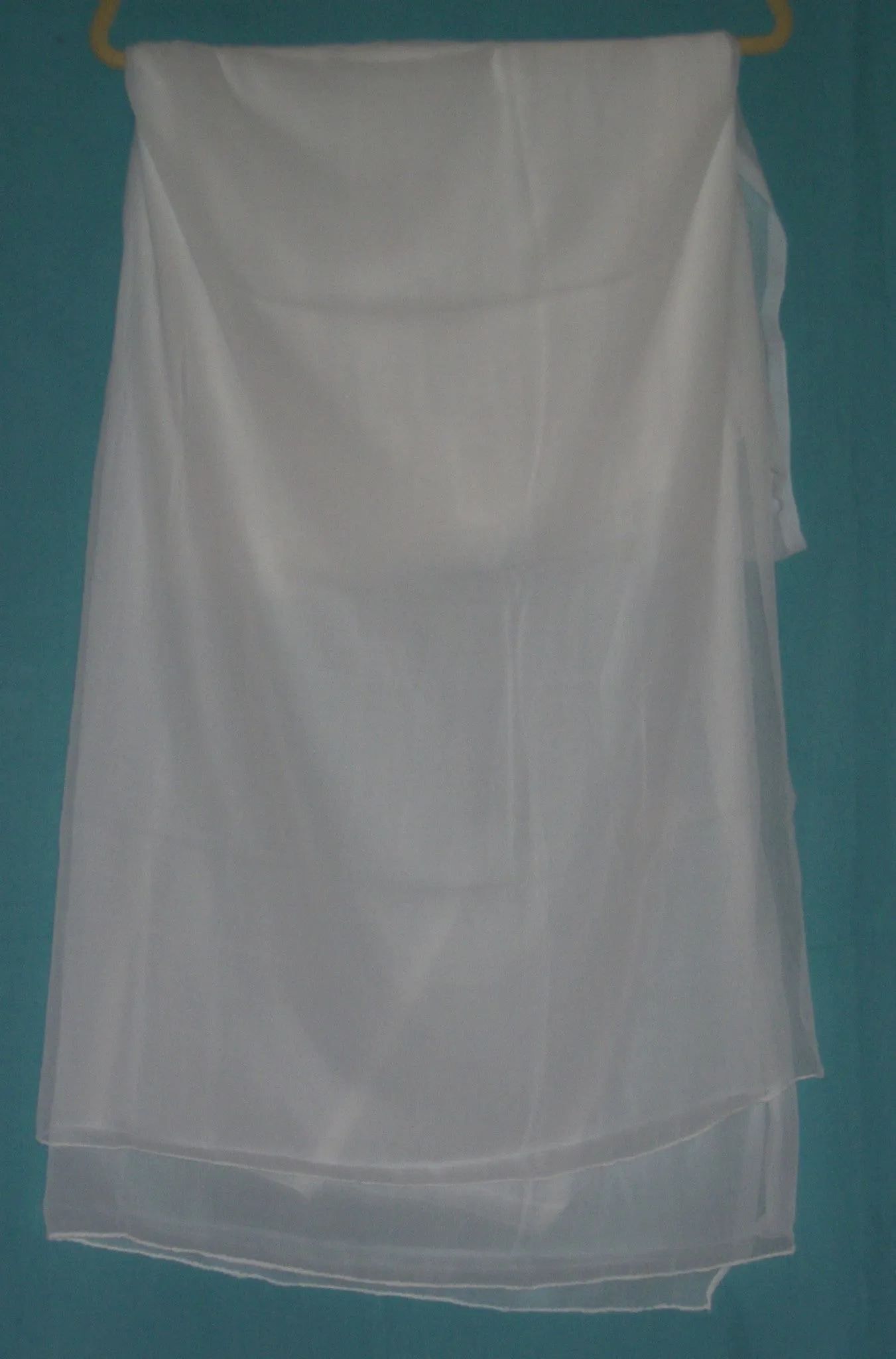 Scarf Plain White Chiffon