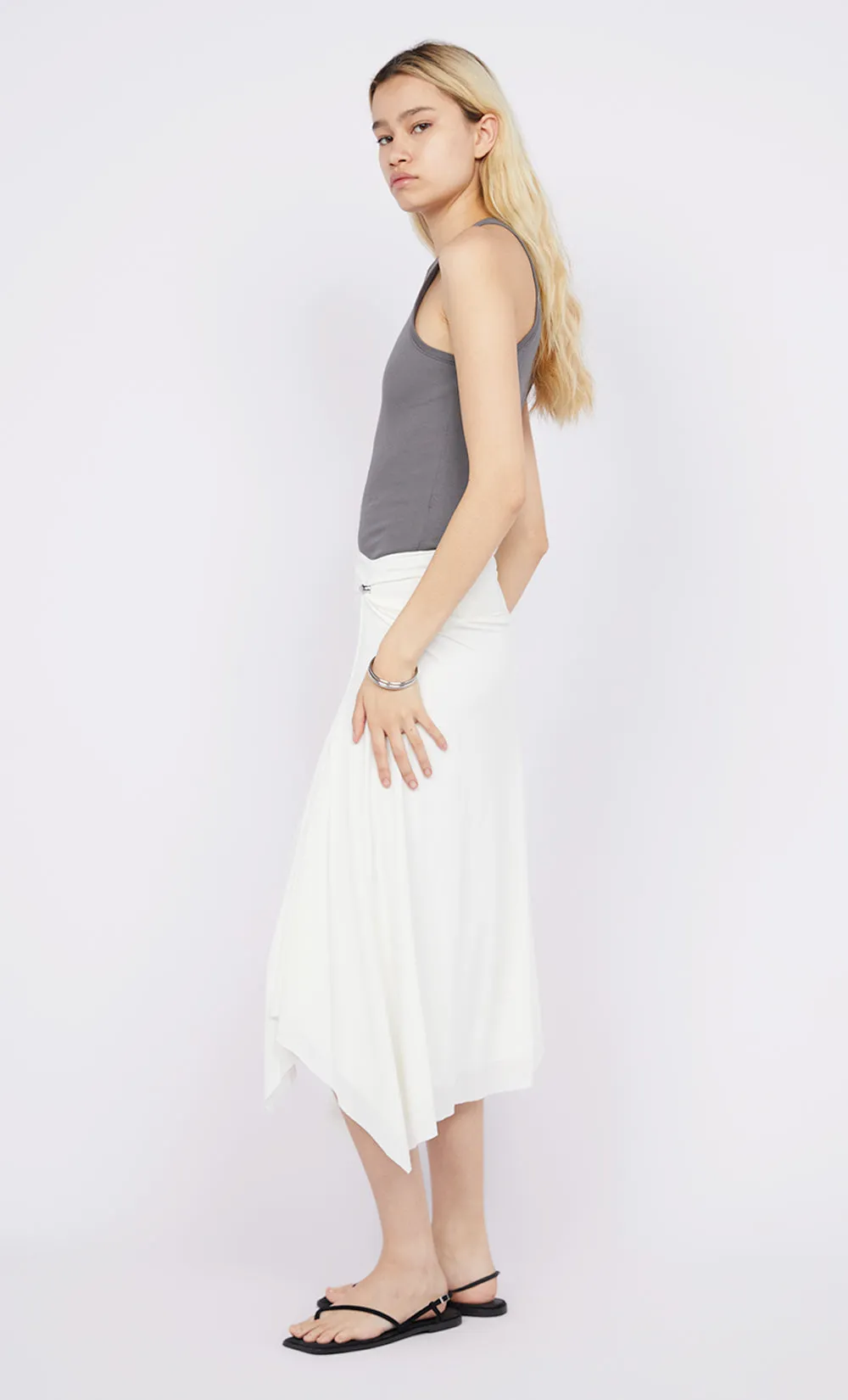 SERAPHINA MIDI SKIRT - WHITE