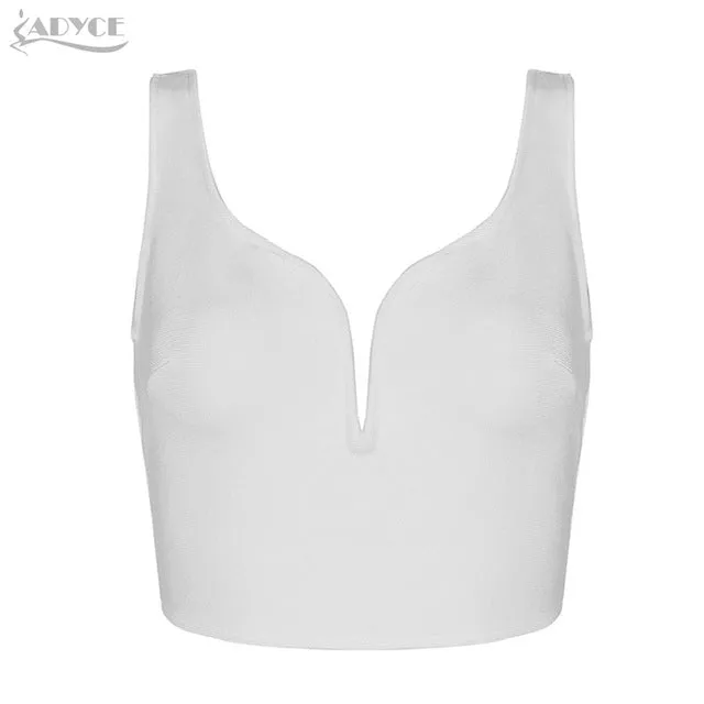 Short Top Vest Rayon V-Neck Women Top