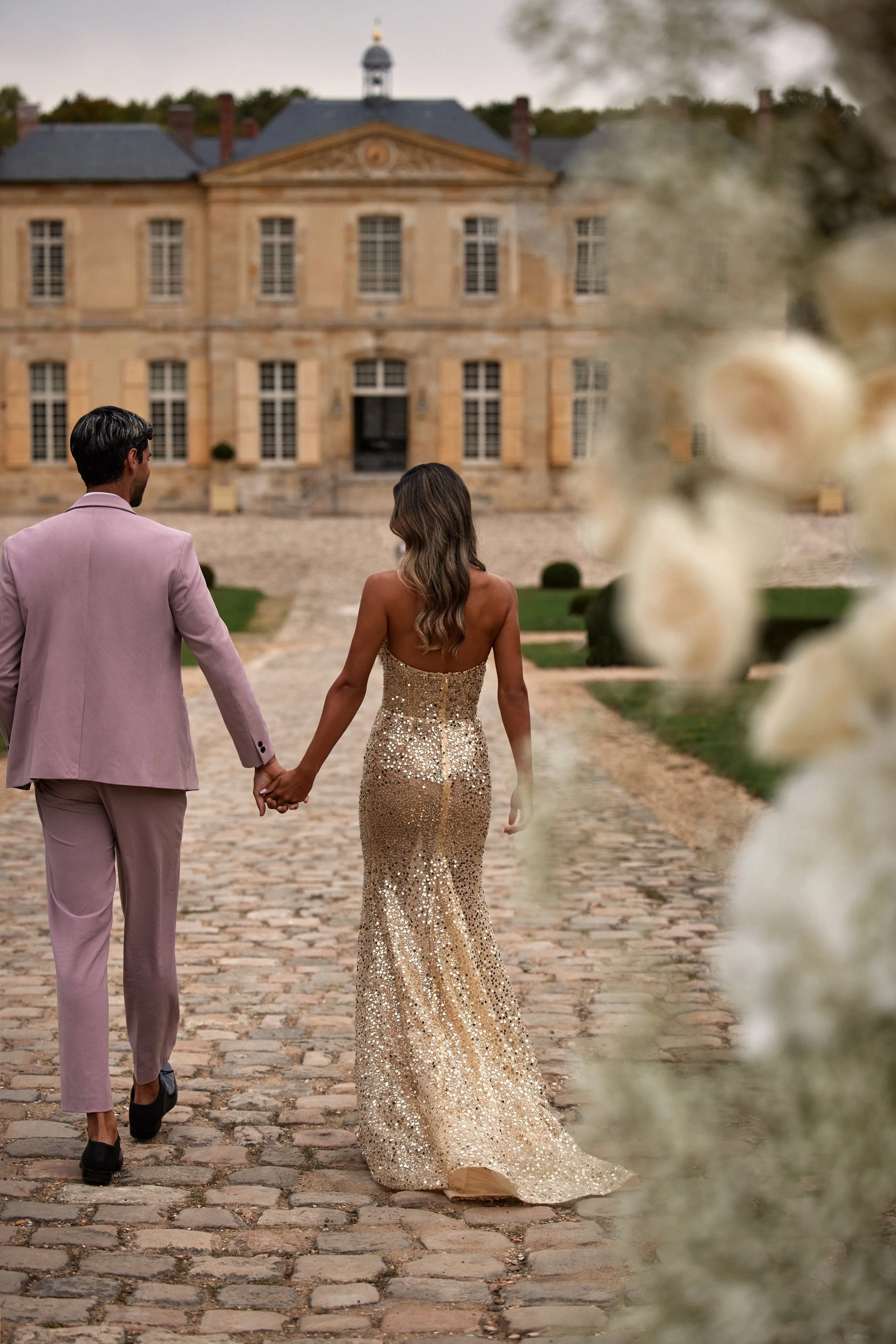 Showstopper maxi dress covered in gold sequins