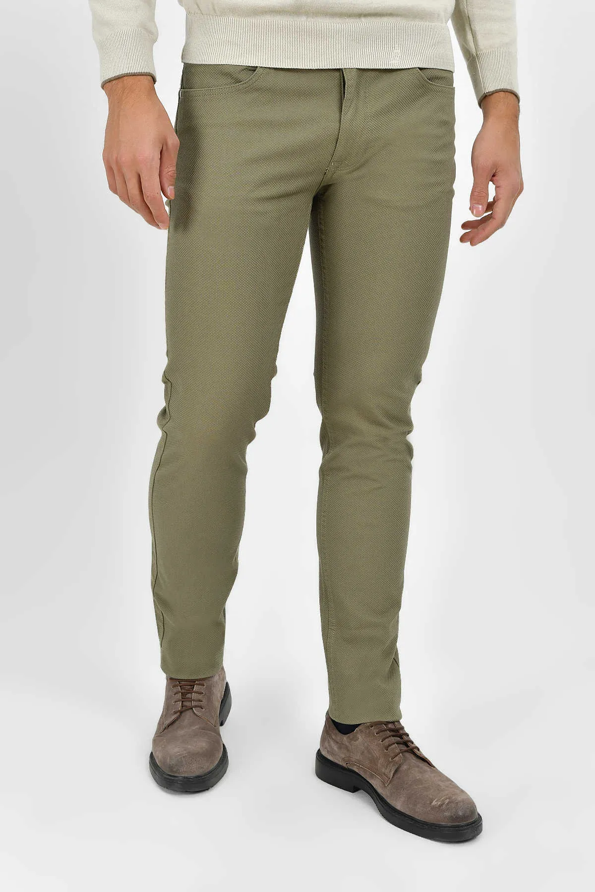 Slim Fit 5 Pocket Khaki Cotton Casual Pants