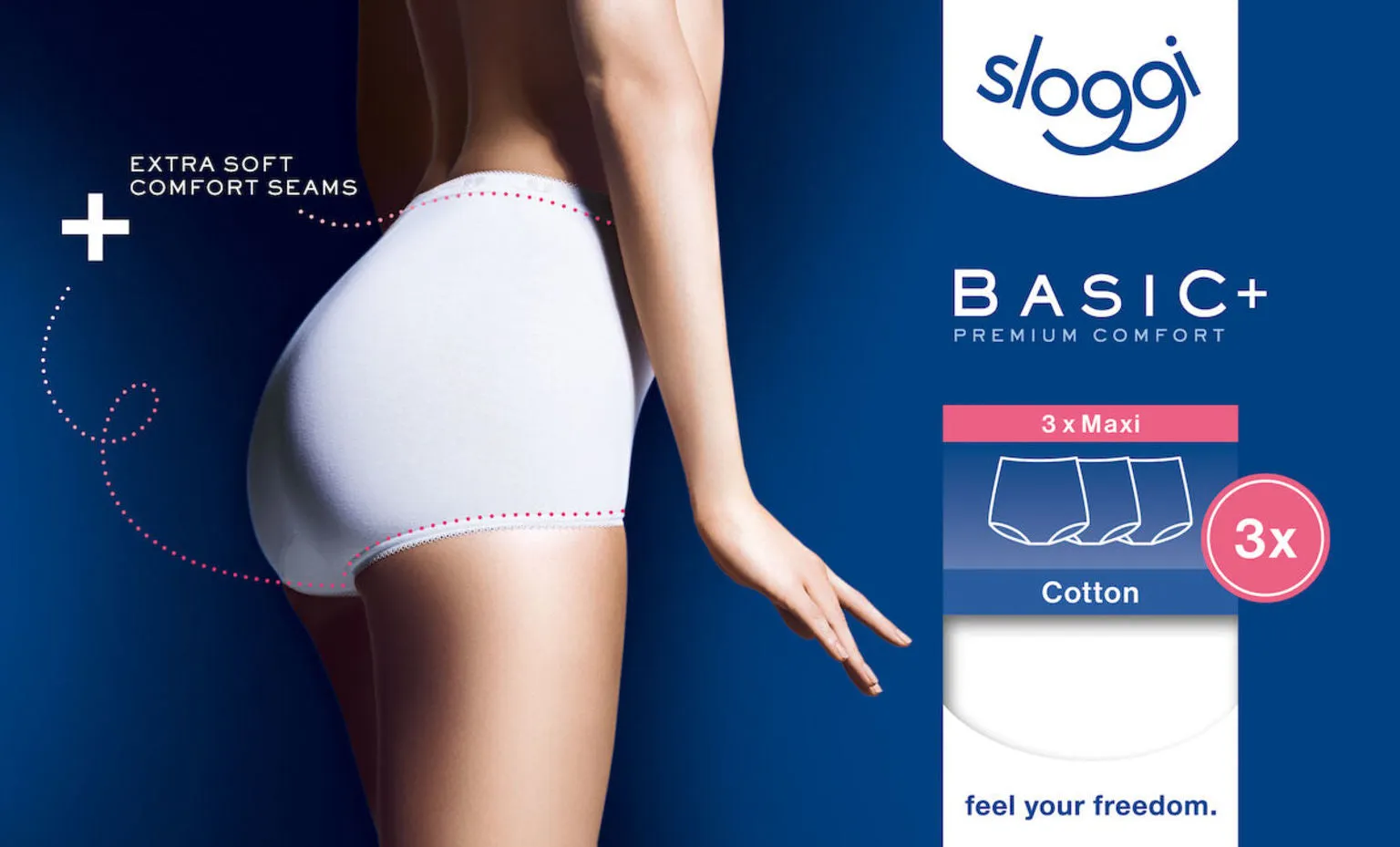 Sloggi Basic Maxi Brief 3 Pack, White