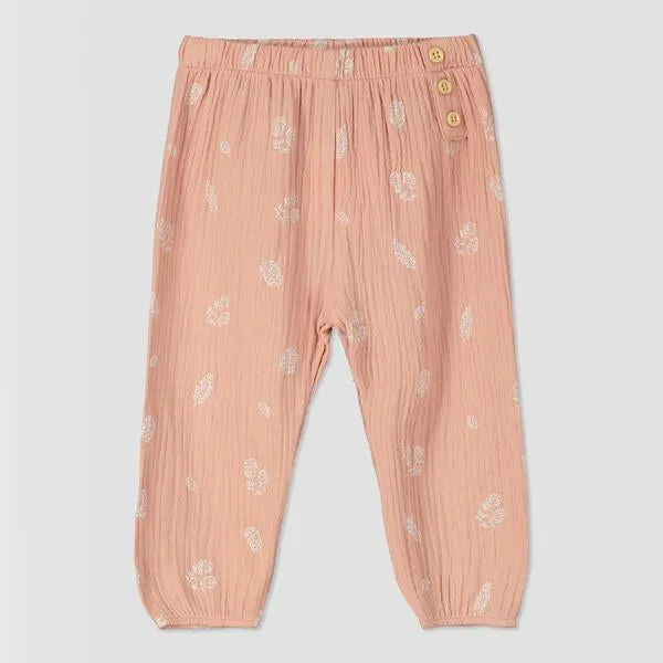 Smithie pants in pink pinecones print