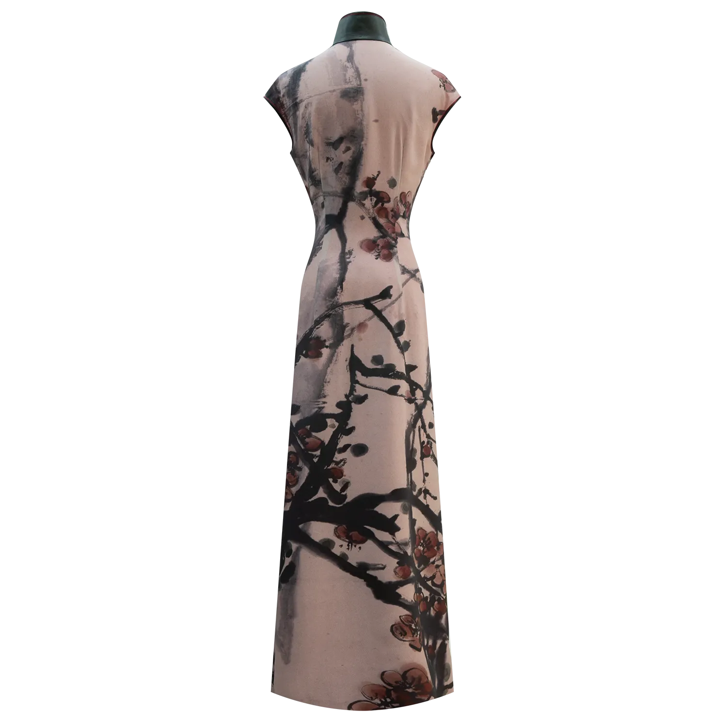 SPARKLE COLLECTION x HKMoA【PLUM BLOSSOMS】100% Silk Cheongsam (Cap Sleeve) (紅梅圖) (吳昌碩)