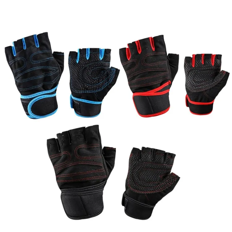 ST-2120 Gym Exercise Equipment Anti-Slip Gloves, Size: L(Blue)