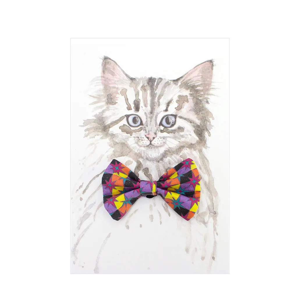 Starry Night Cat Bow Tie