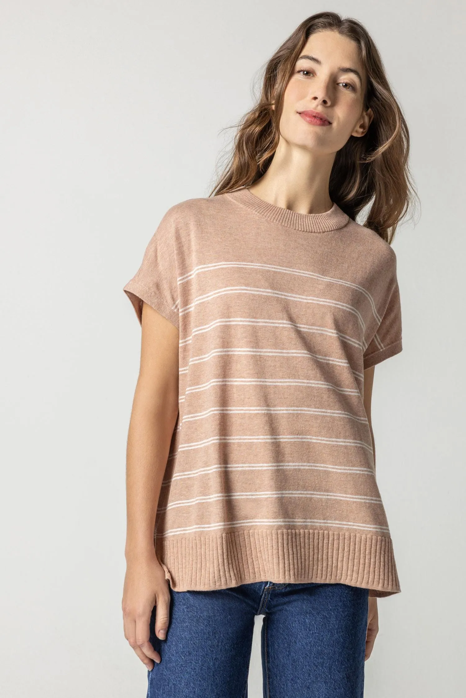 Striped Poncho Sweater