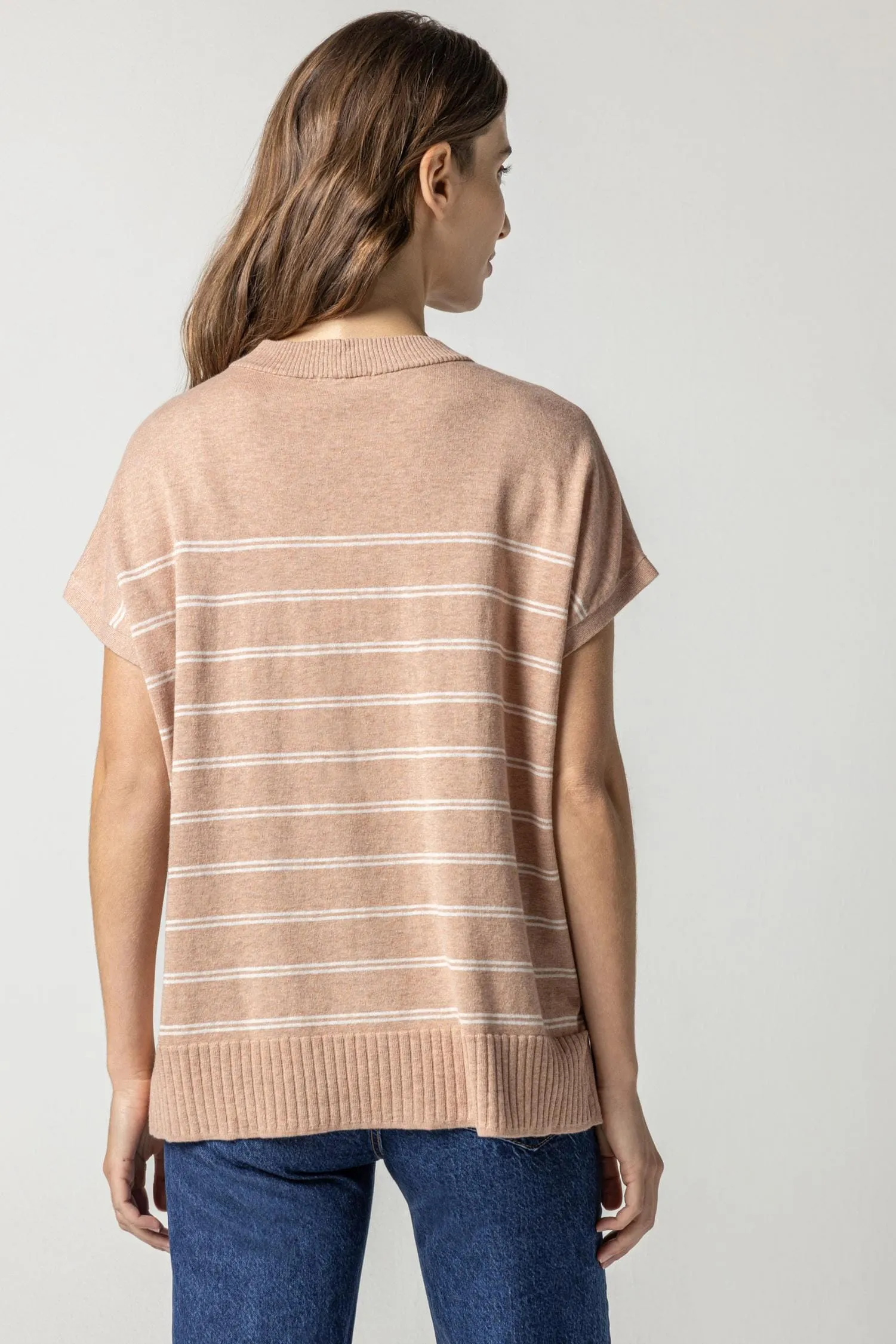 Striped Poncho Sweater