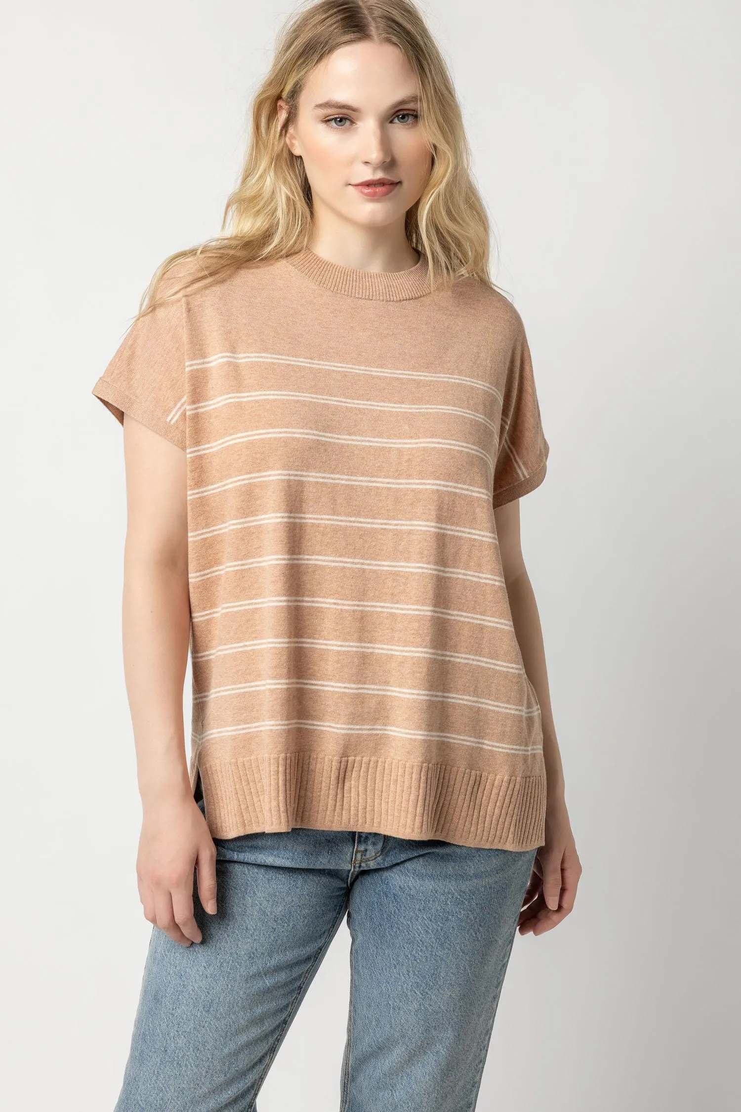 Striped Poncho Sweater