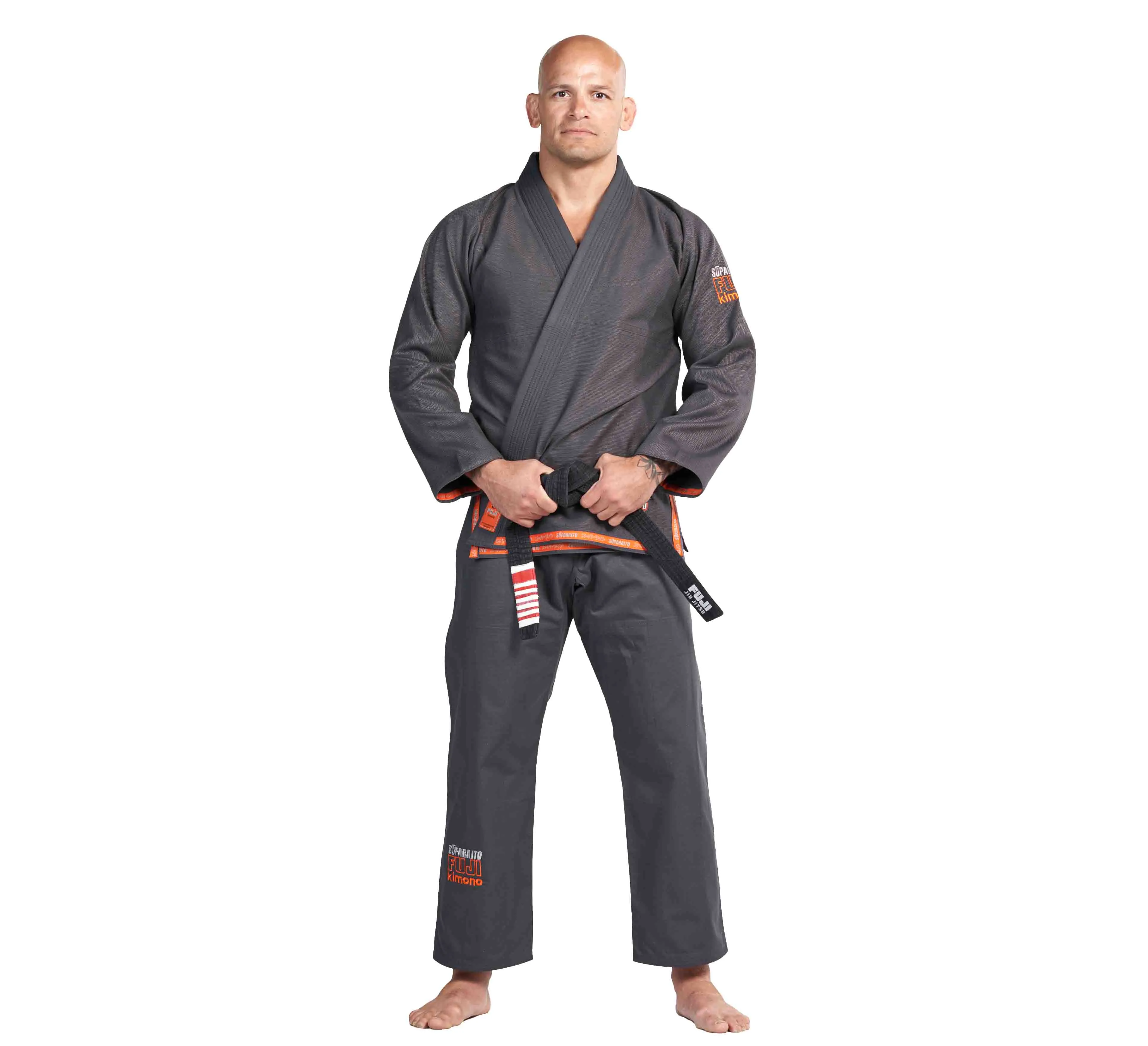 Suparaito BJJ Gi Dark Grey/Orange