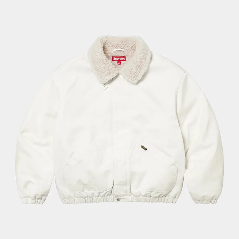 Supreme FW24 Faux Shearling Lined Bomber 羊羔絨內襯飛行夾克