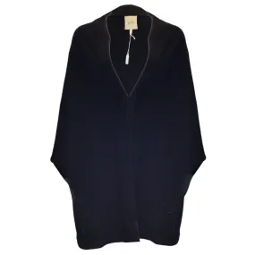 Sybilla Black Cashmere Knit Poncho / Cape