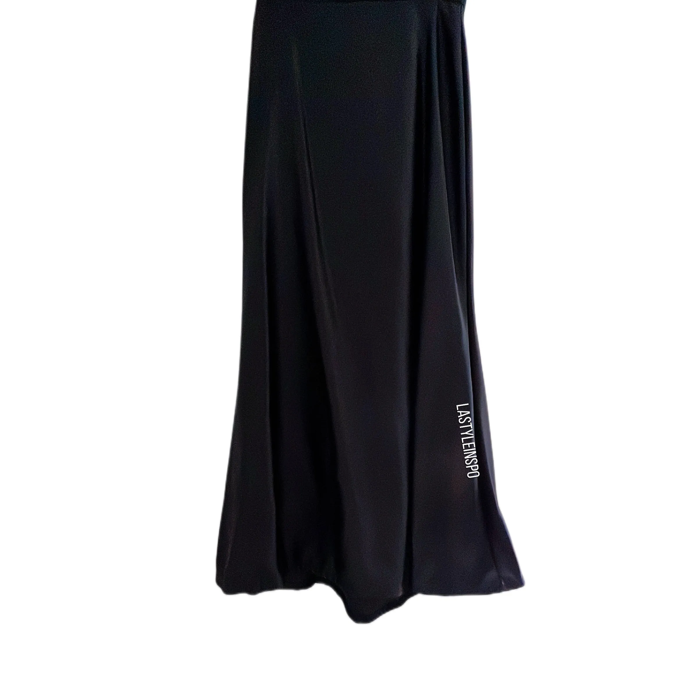 TADASHI Silky Maxi Skirt Gown Long Tail Black Size 16