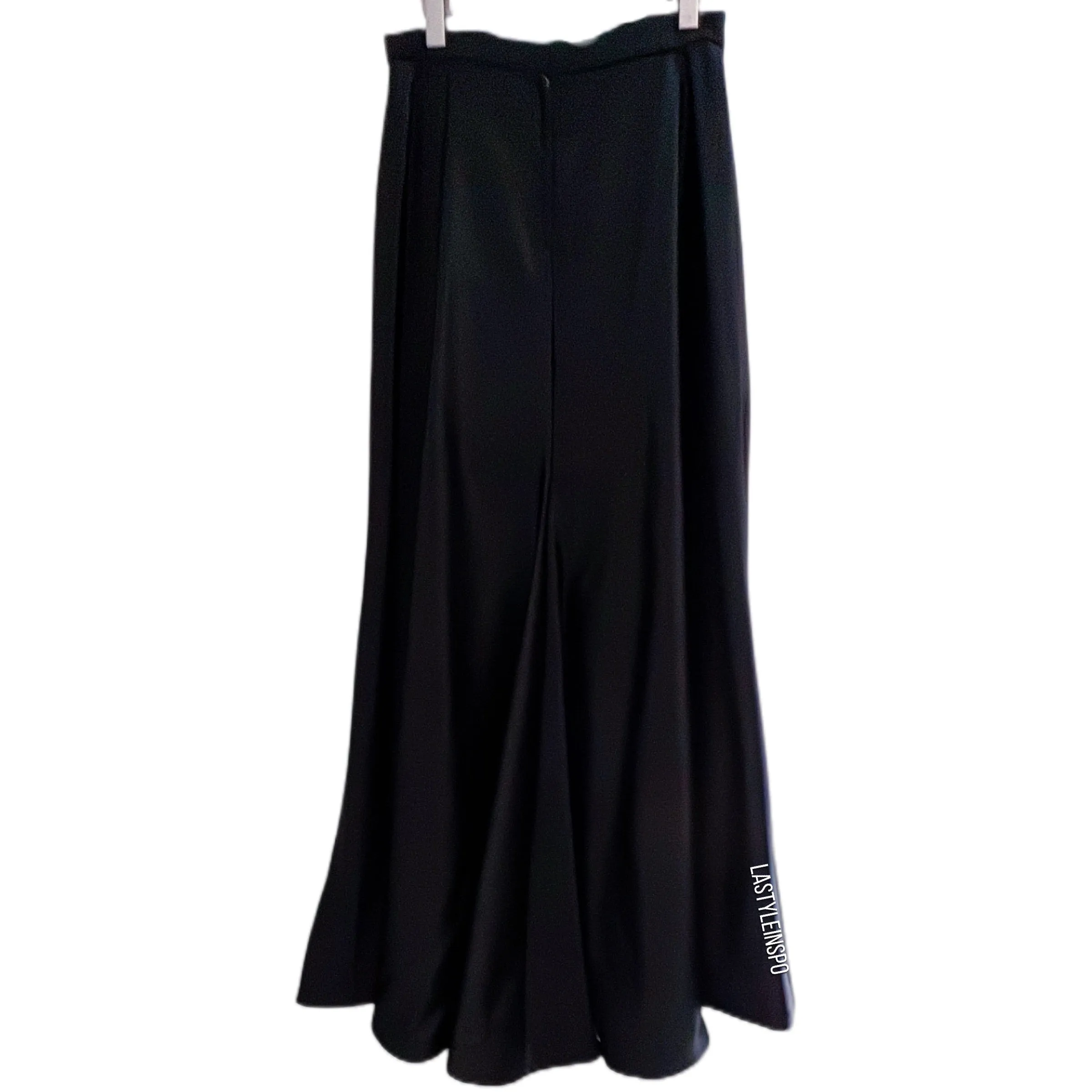 TADASHI Silky Maxi Skirt Gown Long Tail Black Size 16