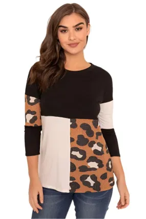 TEEK - Leopard Color Block Tunic