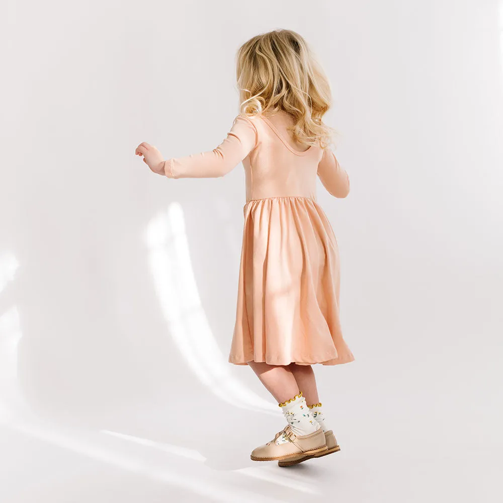 The Ballet Dress in Peach Nougat