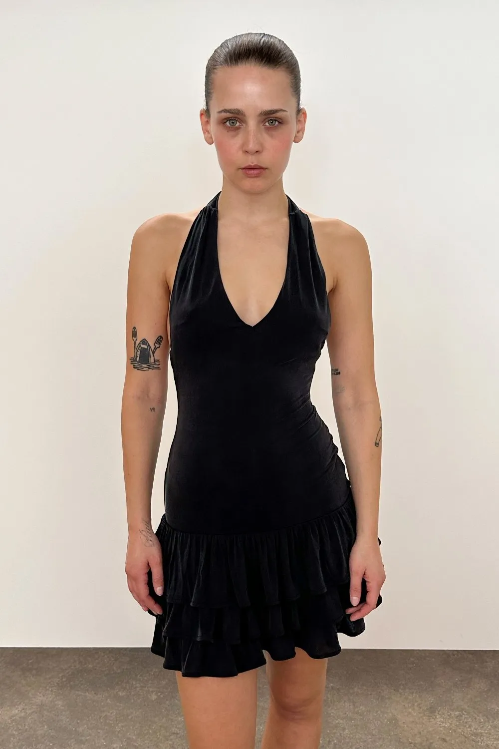 The Kylie Halter Dress, Graphite