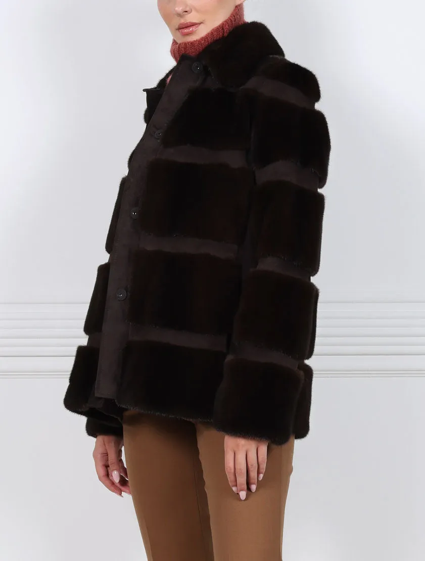 The Lodge  Mink Fur & Suede Jacket