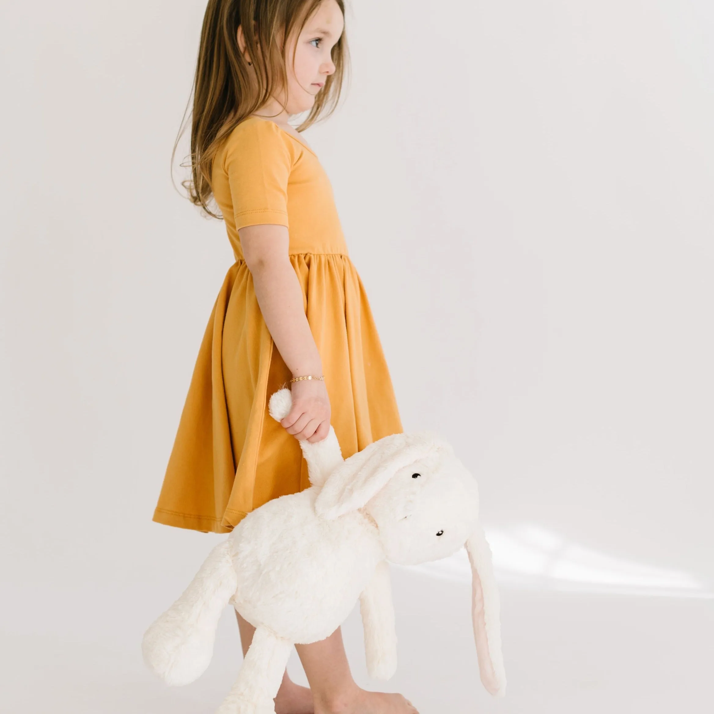 The Short Sleeve Ballet Dress in Honey