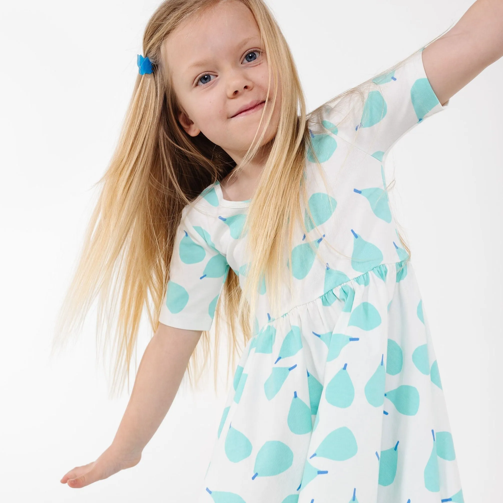 The Short Sleeve Ballet Dress in Perfect Pear