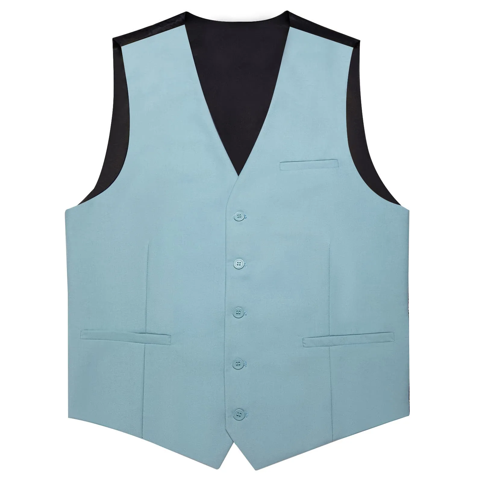 Ties2you Work Vest Pastel Blue Solid Silk Mens  Dress Tuxedo Vest for Business