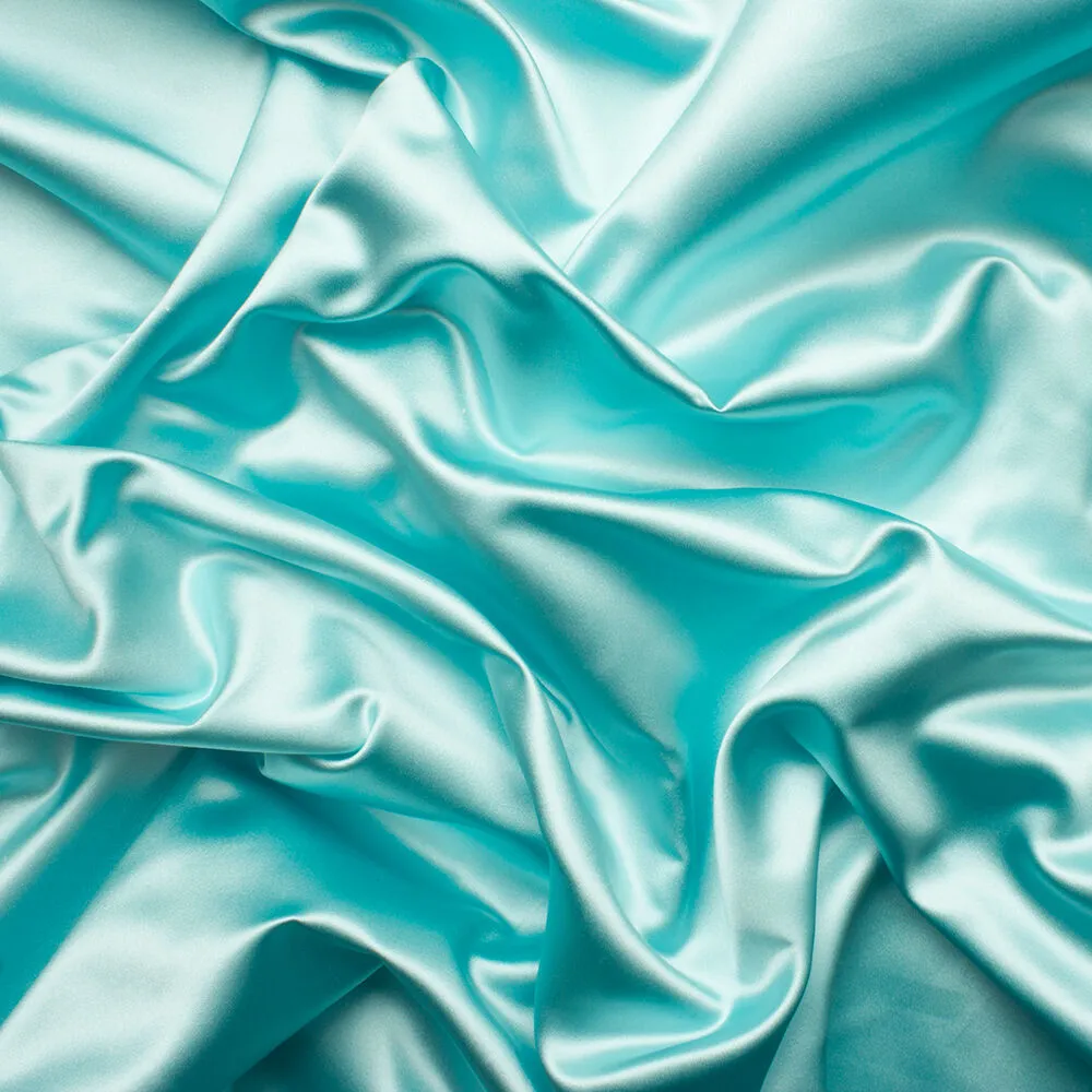 Turquoise Silk Duchess Satin