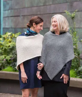 Twice Reversible Ribbed Poncho by Churchmouse Yarns and Teas