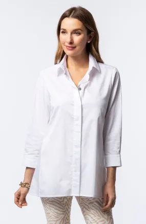 Tyler Boe Dina Sateen Tunic Shirt White