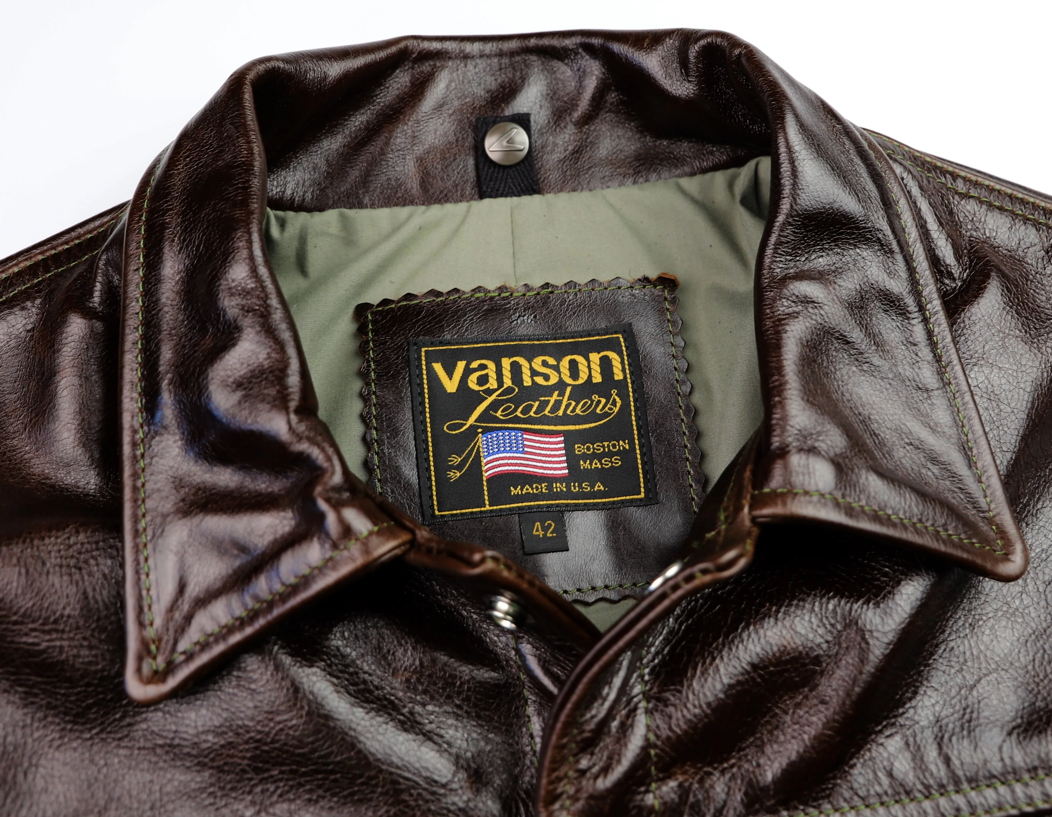 Vanson Maverick, Dark Hickory Vancouver Cowhide, size 42