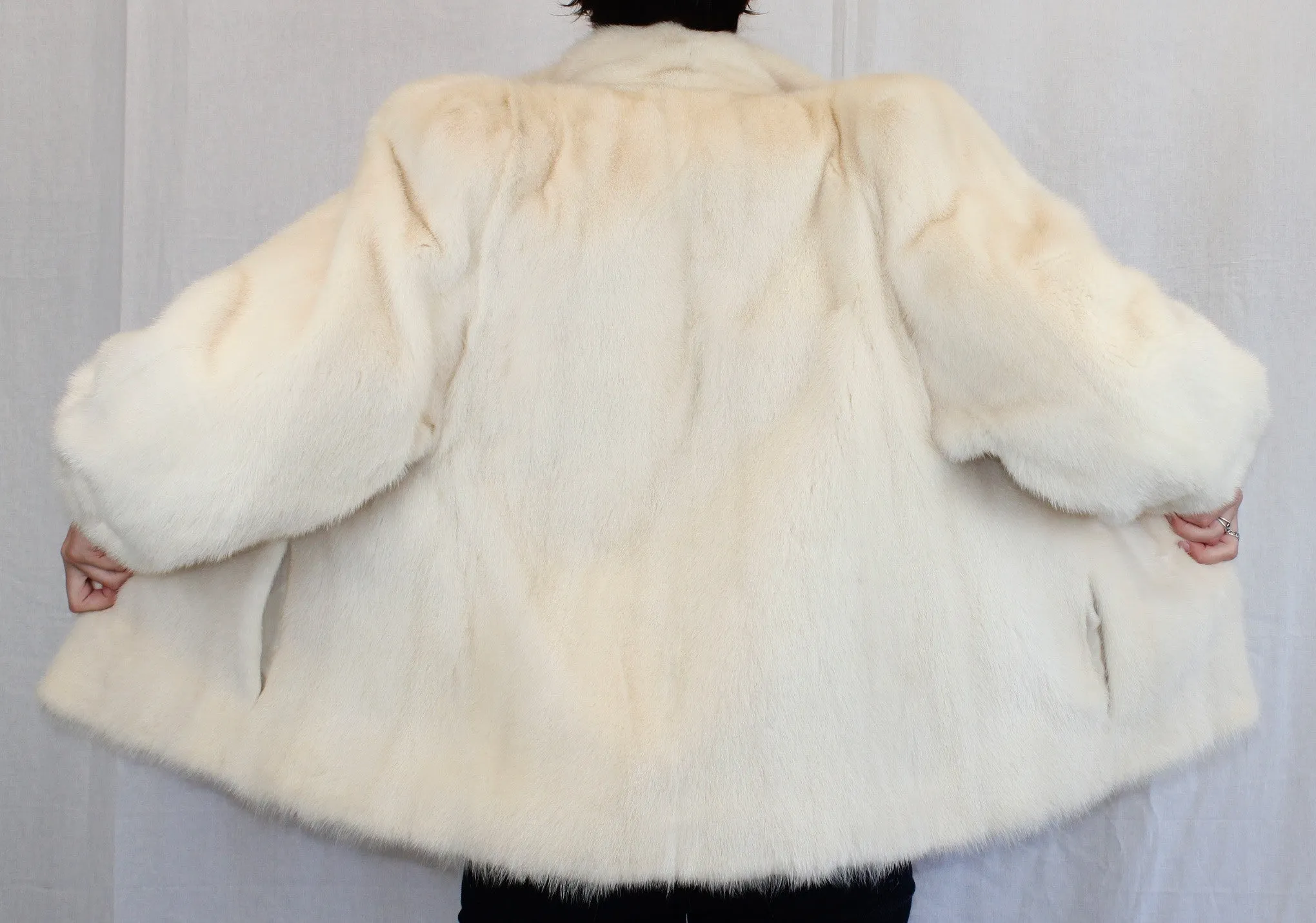 Vintage Glacial Mink Fur Jacket (Beautiful Off-White) -M