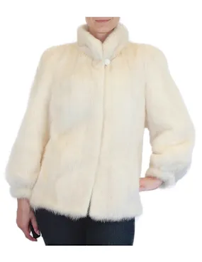 Vintage Glacial Mink Fur Jacket (Beautiful Off-White) -M