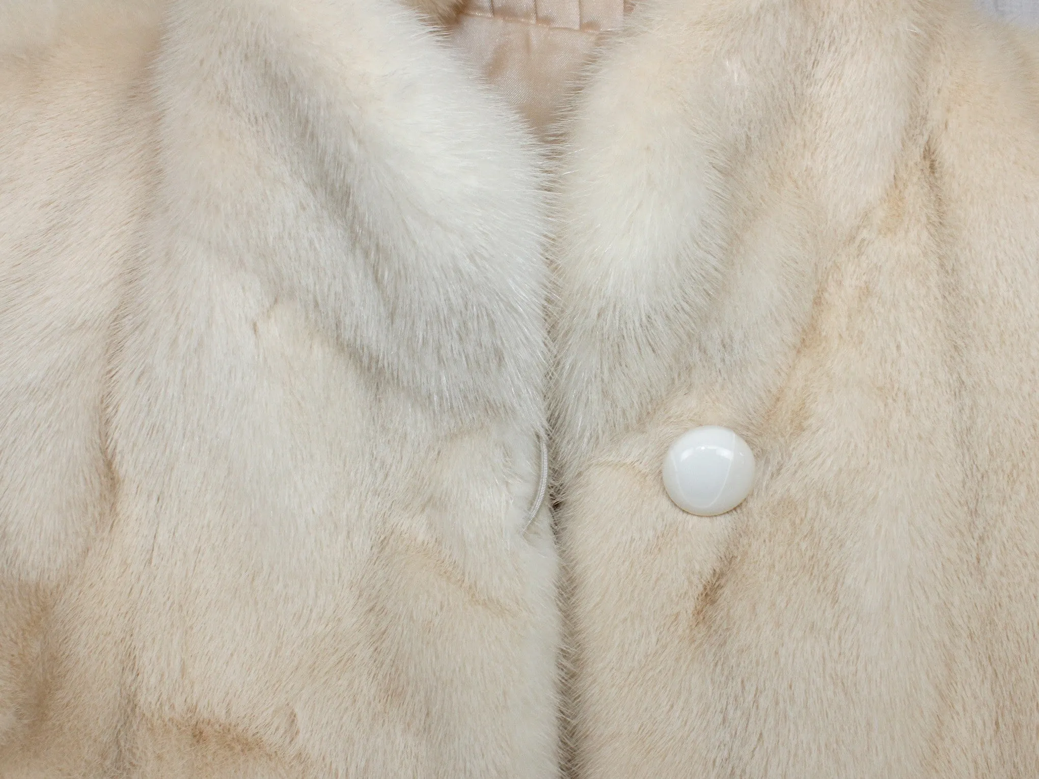 Vintage Glacial Mink Fur Jacket (Beautiful Off-White) -M